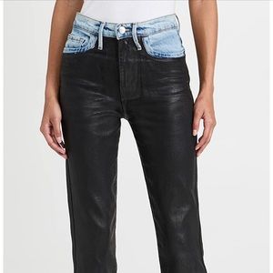Frame Le Sylvie Coated Denim Size 27 $268 Retail BNWT